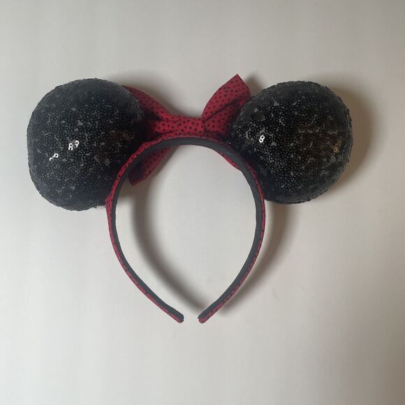 Disney Minnie Mouse Ears Headband Red Now, Sequence Black - Picture 4 of 9
